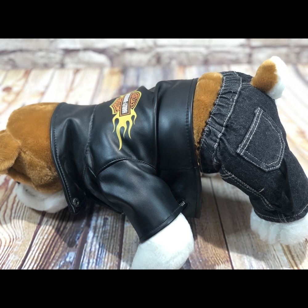 Build a bear boxer Harley D jacket and jeans - Picture 5 of 6